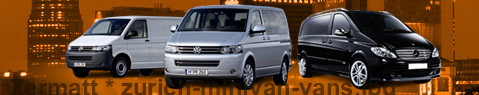 Private transfer from Zermatt to Zurich with Minivan